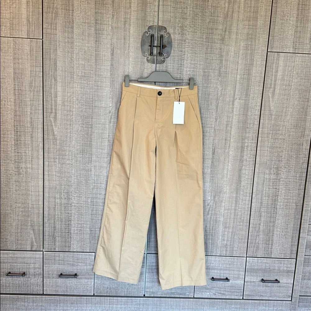Zara Tailored Cotton Chino Trousers - Picture 7 of 17